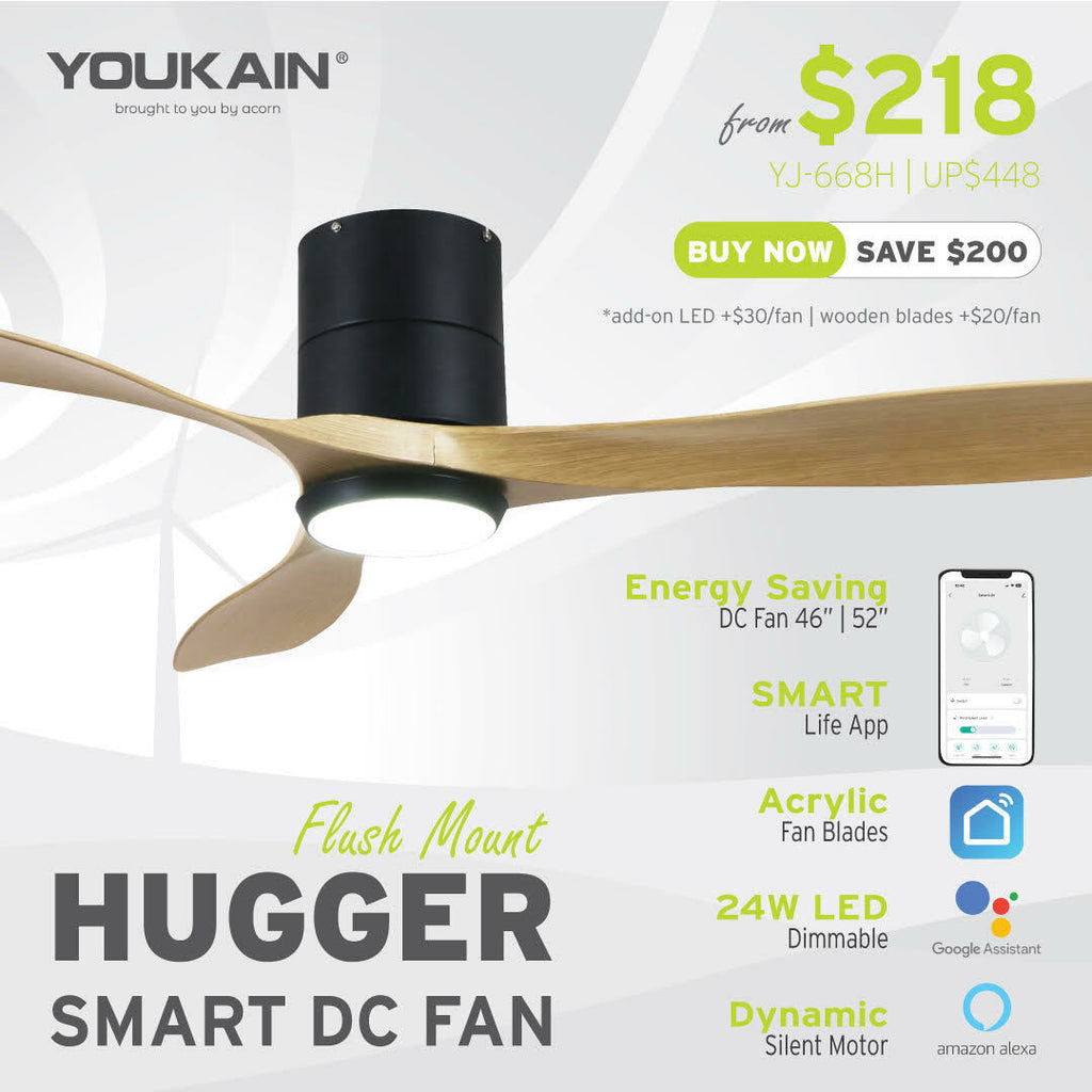 Youkain YJ-688H (46"/52") (Wi-Fi) Ceiling Fan