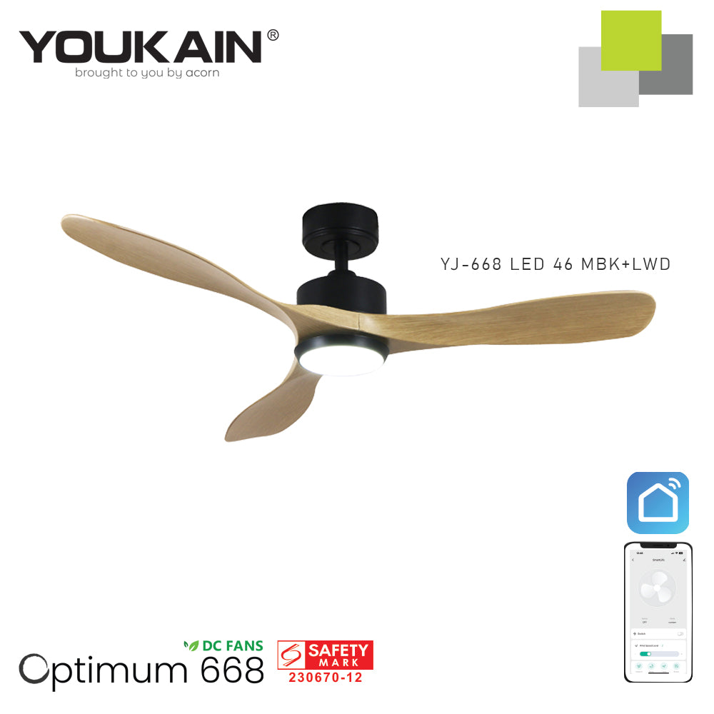 Youkain YJ-688 46" MBK+LWD with LED Fan Light