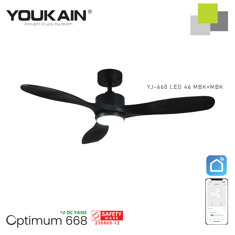 Youkain YJ-688 (46"/52") (Wi-Fi) Ceiling Fan