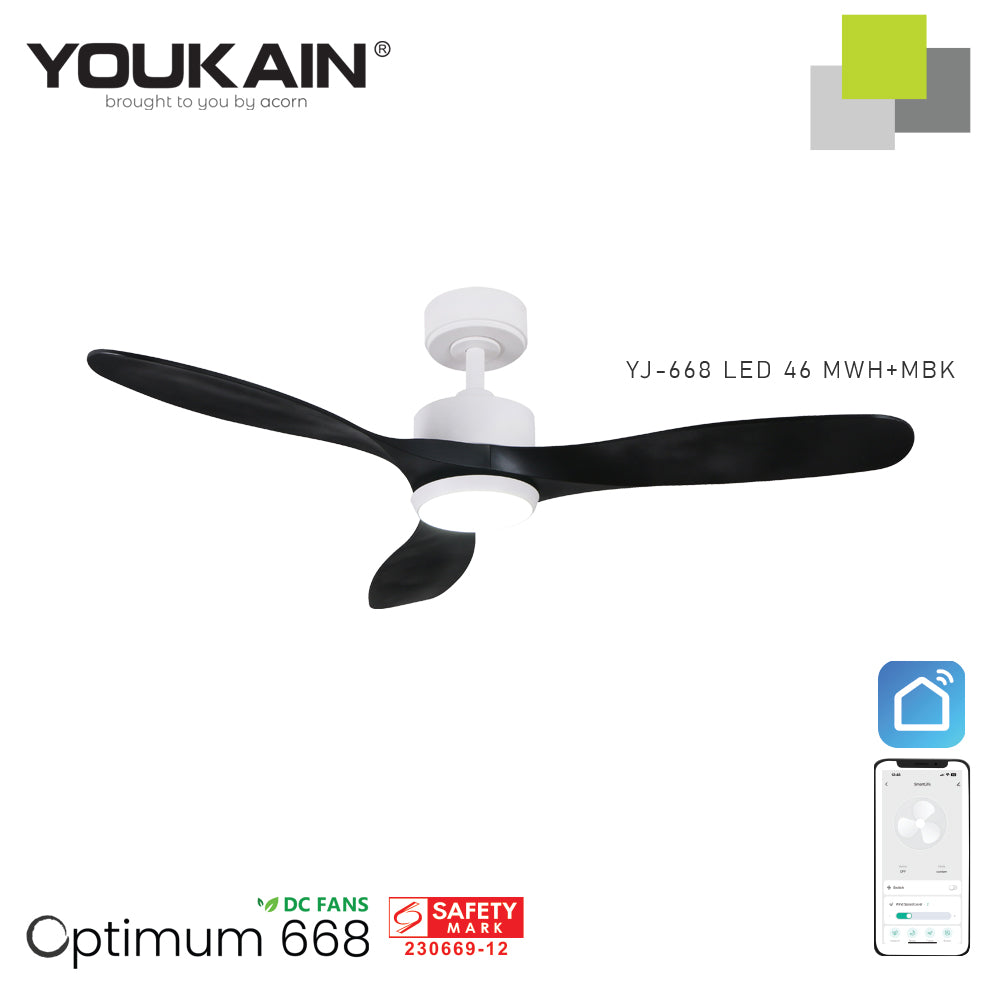 Youkain YJ-688 46" MWH+MBK with LED Fan Light
