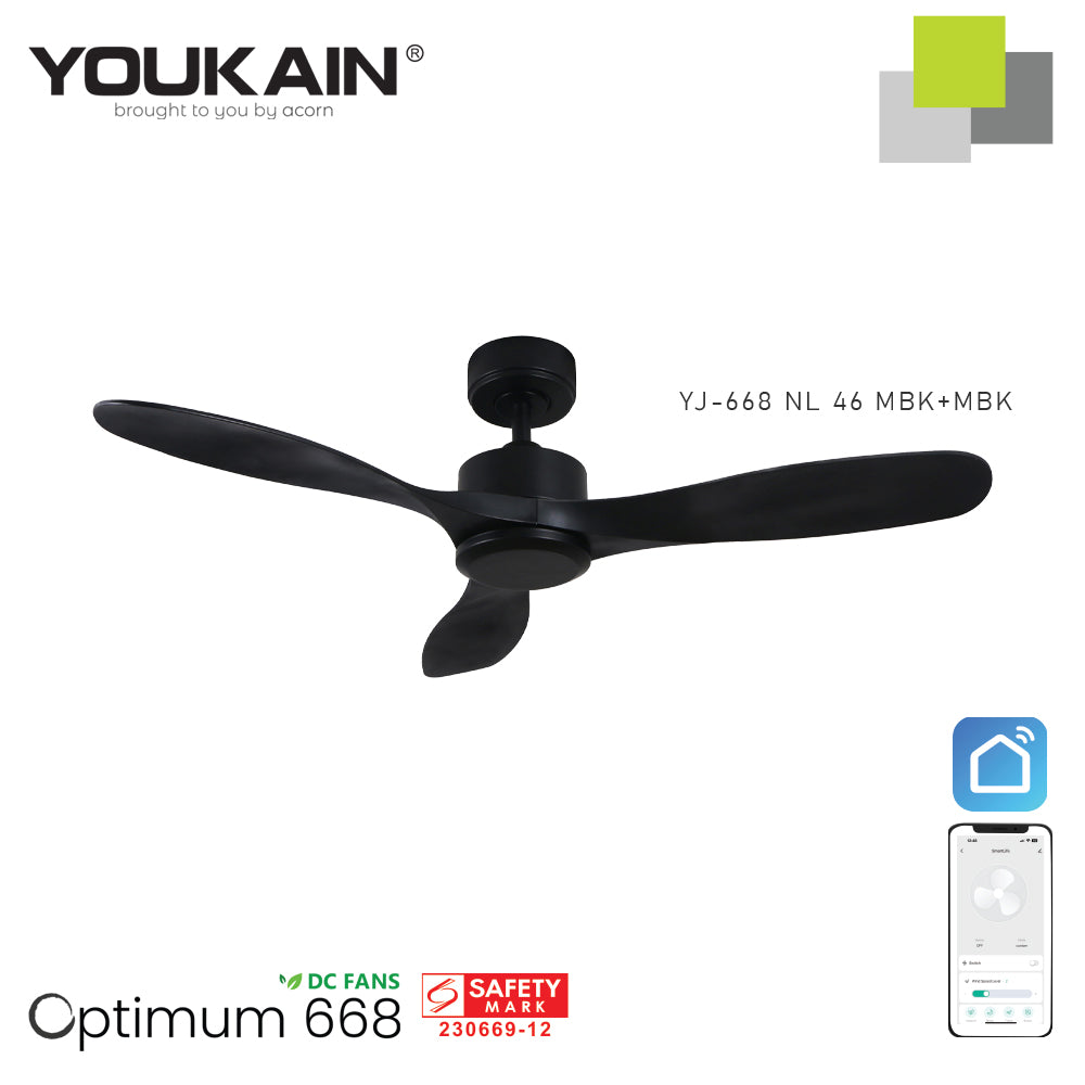 Youkain YJ-688 46" MBK+MBK with No Fan Light