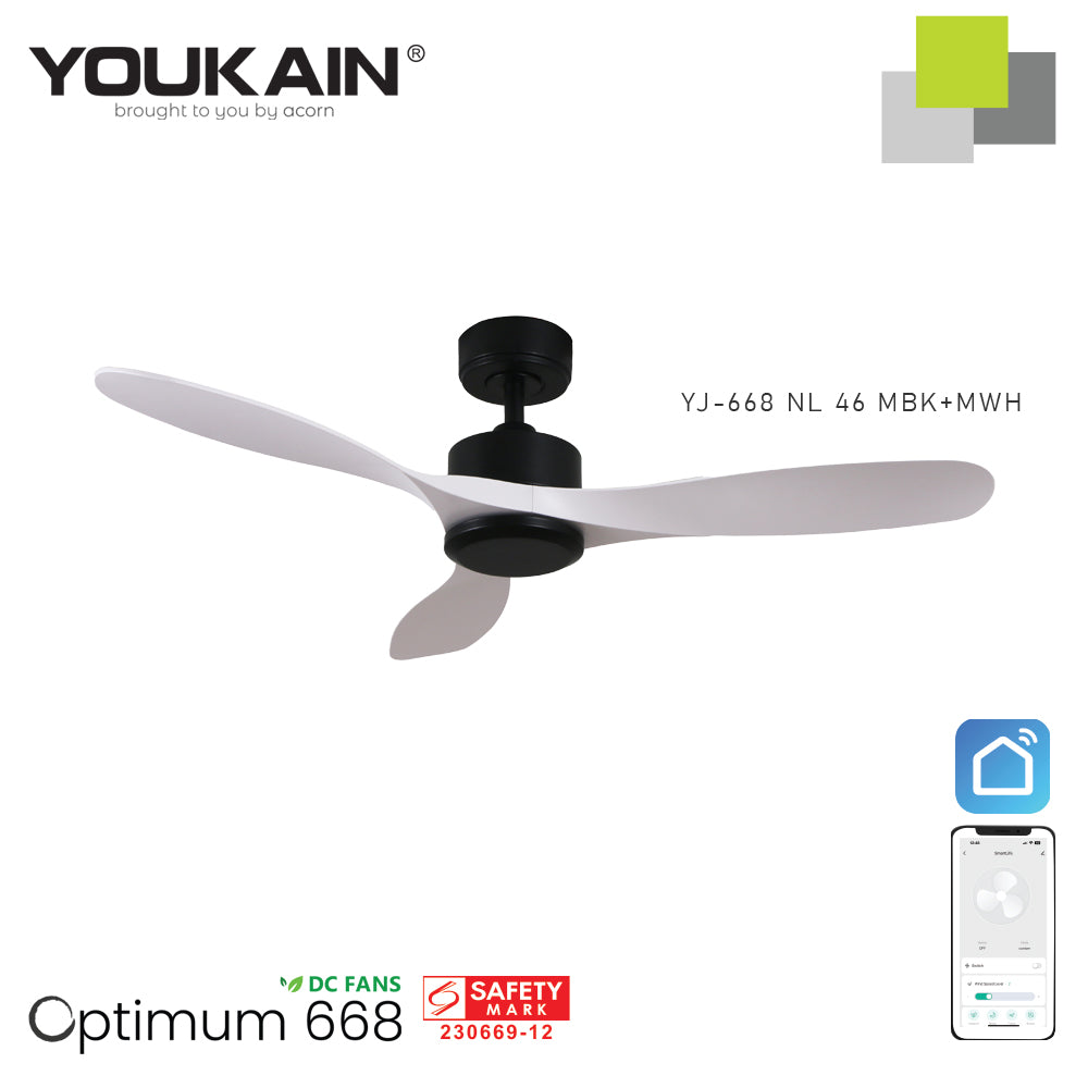 Youkain YJ-688 46" MBK+MWH with No Fan Light