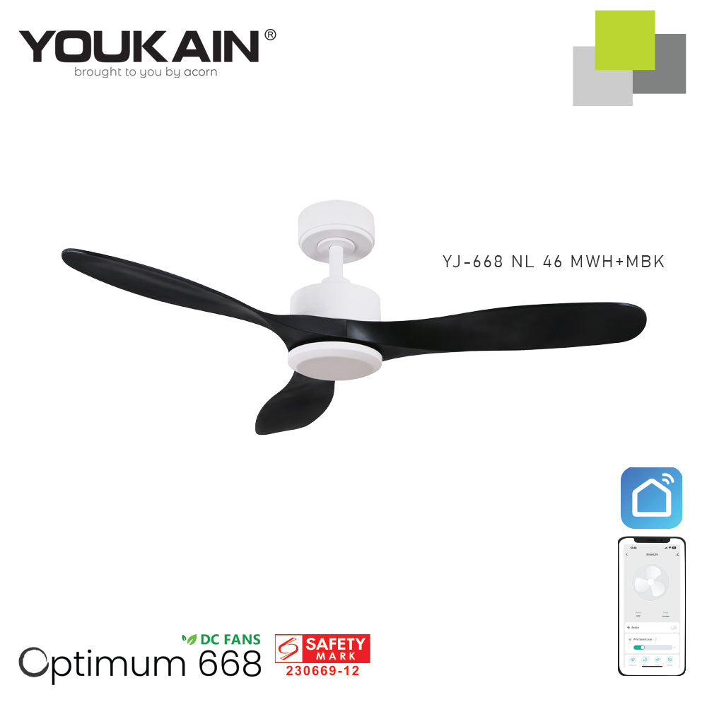 Youkain YJ-688 46" MWH+MBK with No Fan Light
