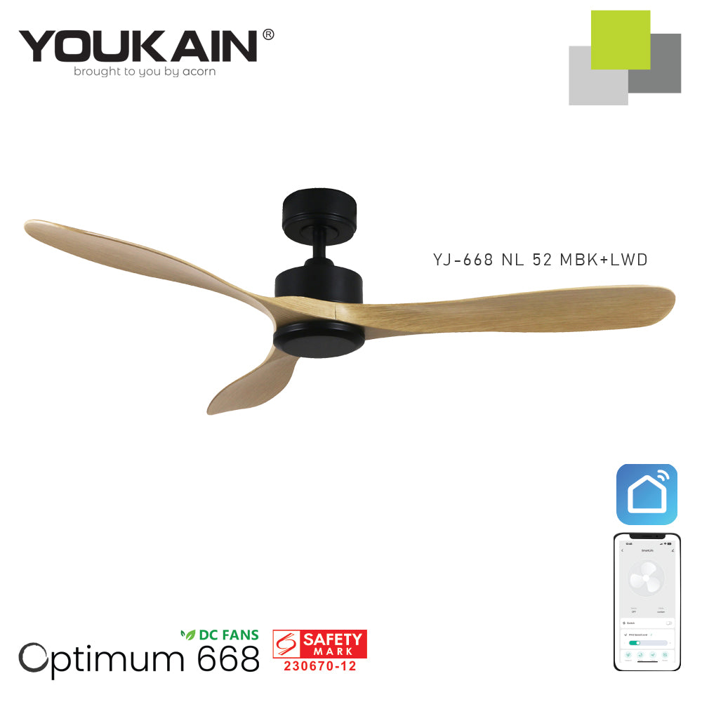 Youkain YJ-688 52" MBK+LWD with No Fan Light