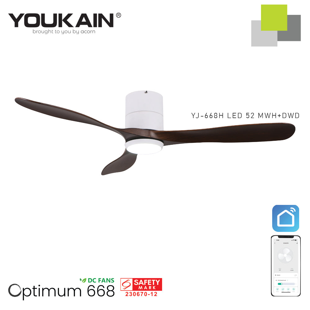 Youkain YJ-688H 52" MWH+DWD with LED Fan Light