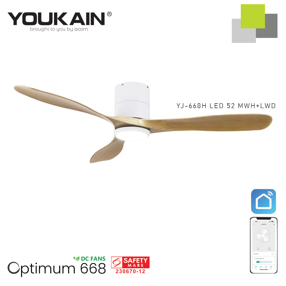 Youkain YJ-688H 52" MWH+LWD with LED Fan Light
