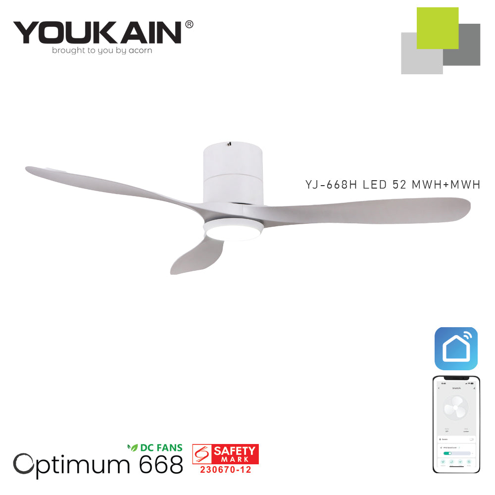Youkain YJ-688H 52" MWH+MWH with LED Fan Light