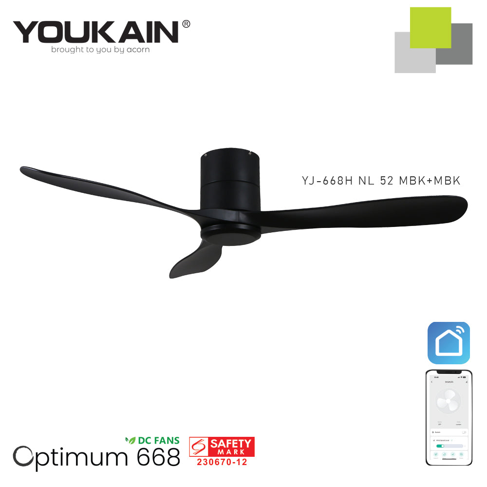 Youkain YJ-688H 52" MBK+MBK with No Fan Light