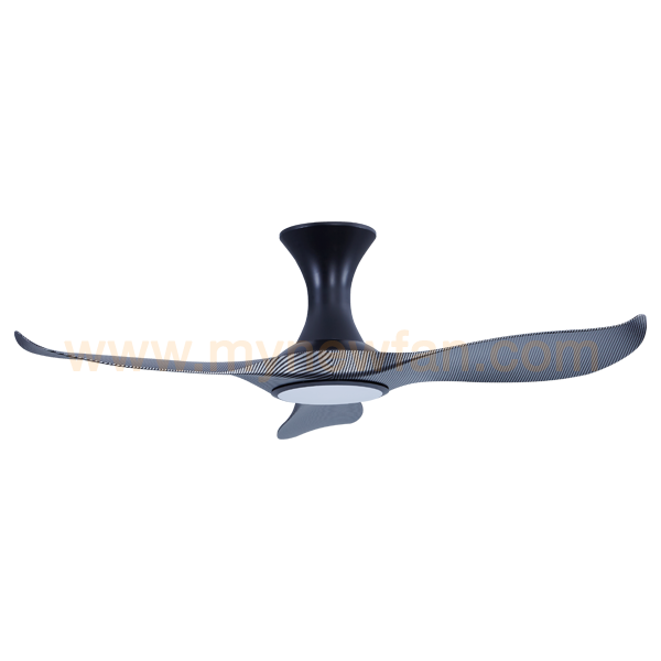 EFENZ CARBON FIBER HUGGER CEILING FAN WITH LED FAN LIGHT