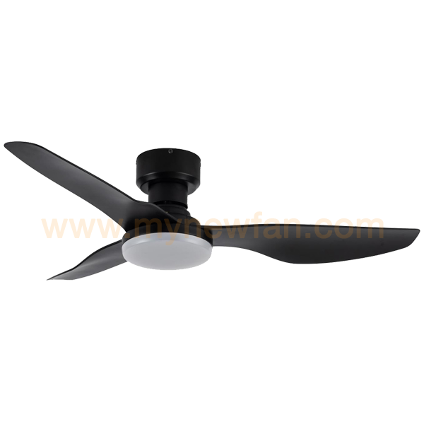 Fanco Hugger 48" Black with LED Fan Light