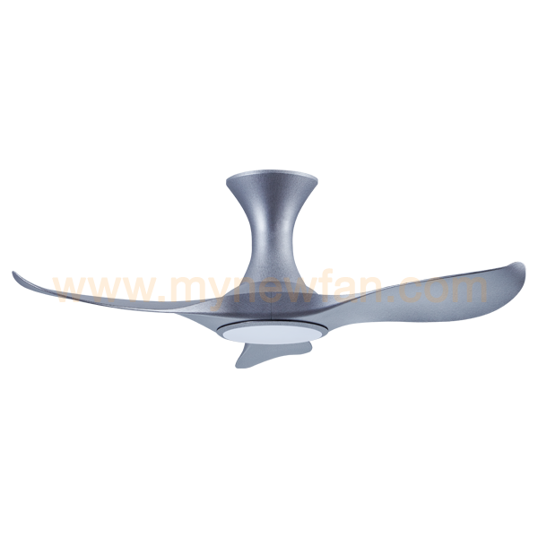 EFENZ SATIN TITANIUM HUGGER CEILING FAN WITH LED FAN LIGHT